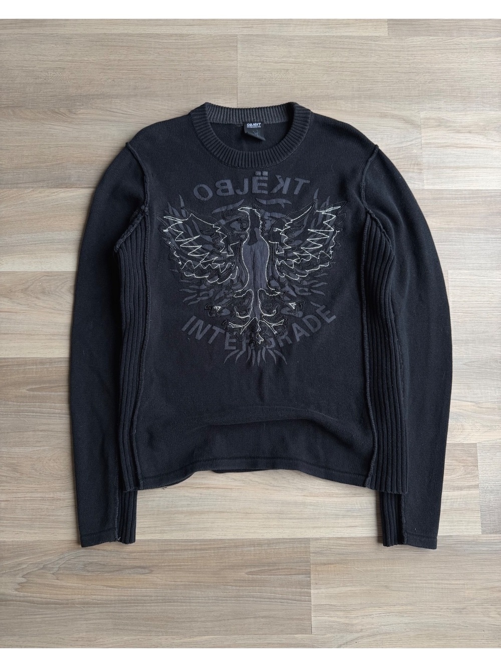 Vintage Y2K OBJEKT Graphic Longsleeve Sweater